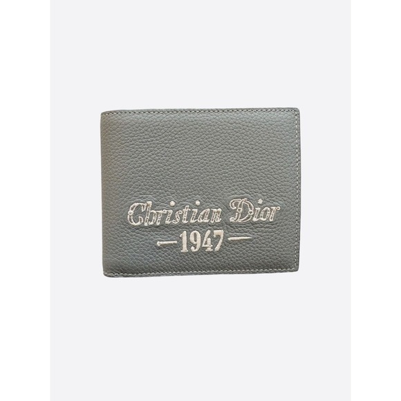 Dior Grey 1947 Calfskin Wallet - Picture 1 of 4